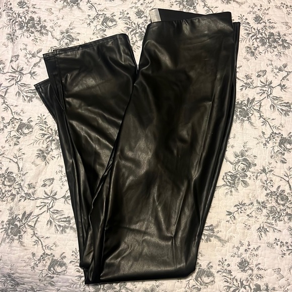 H&M Pants & Jumpsuits Leather Straightleg Pants Poshmark